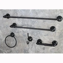 Outlet Provence Collection 5-Piece Towel Bar Bath Hardware Set Towel Rings|Accessory Packages