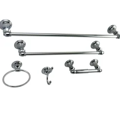 Outlet Provence Collection 5-Piece Towel Bar Bath Hardware Set Towel Rings|Accessory Packages