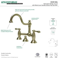 Outlet Restoration Bathroom Bridge Faucet 8