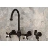 Discount Restoration 8" Centerset Wall Mount Kitchen Faucet with Brass Sprayer Wall Mounted Kitchen Faucets|Faucets With Side Spray