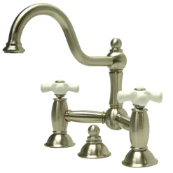 Online Restoration Cross-Handle Bathroom Bridge Faucet 8