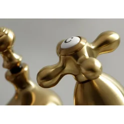 Restoration Cross-Handle 4-Inch Centerset Bathroom Faucet 4" Center Set