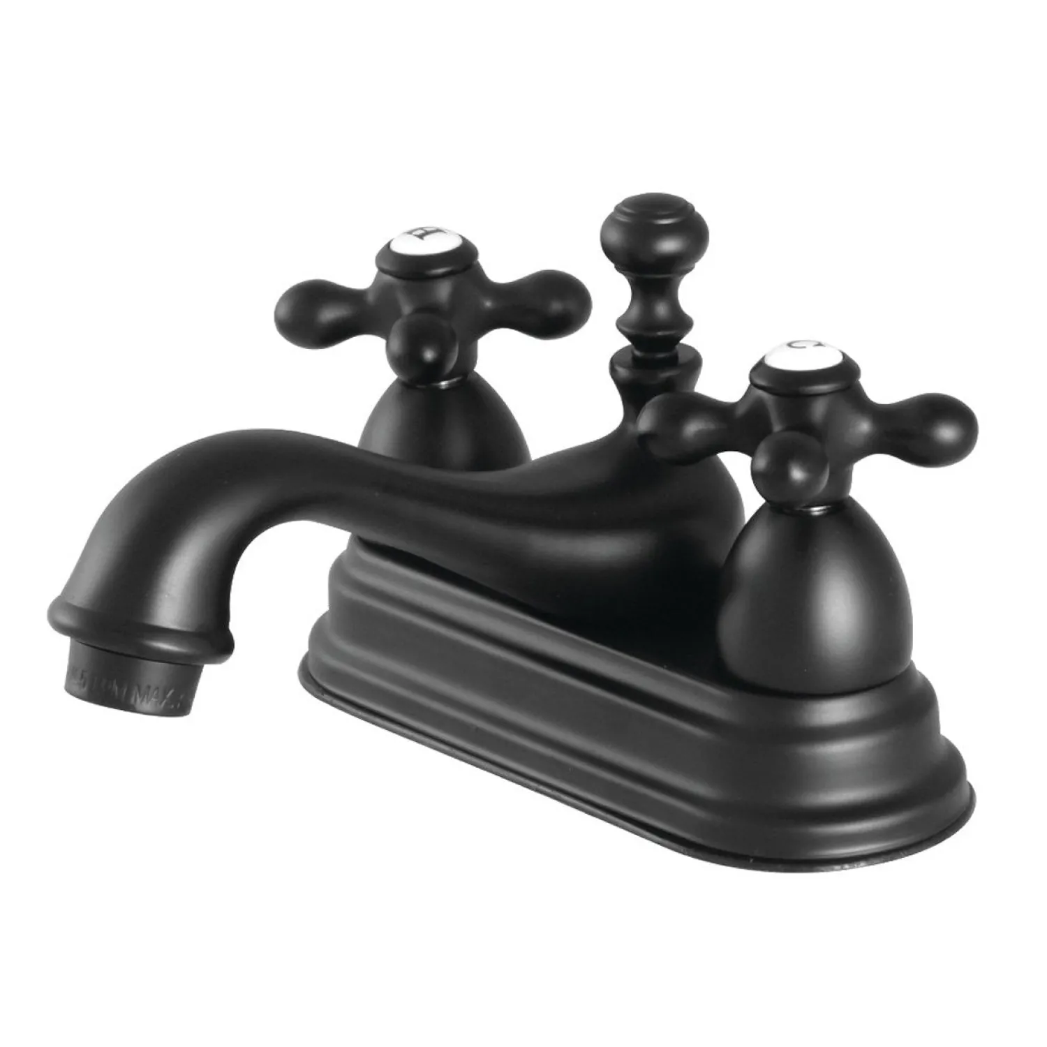 Restoration Cross-Handle 4-Inch Centerset Bathroom Faucet 4" Center Set