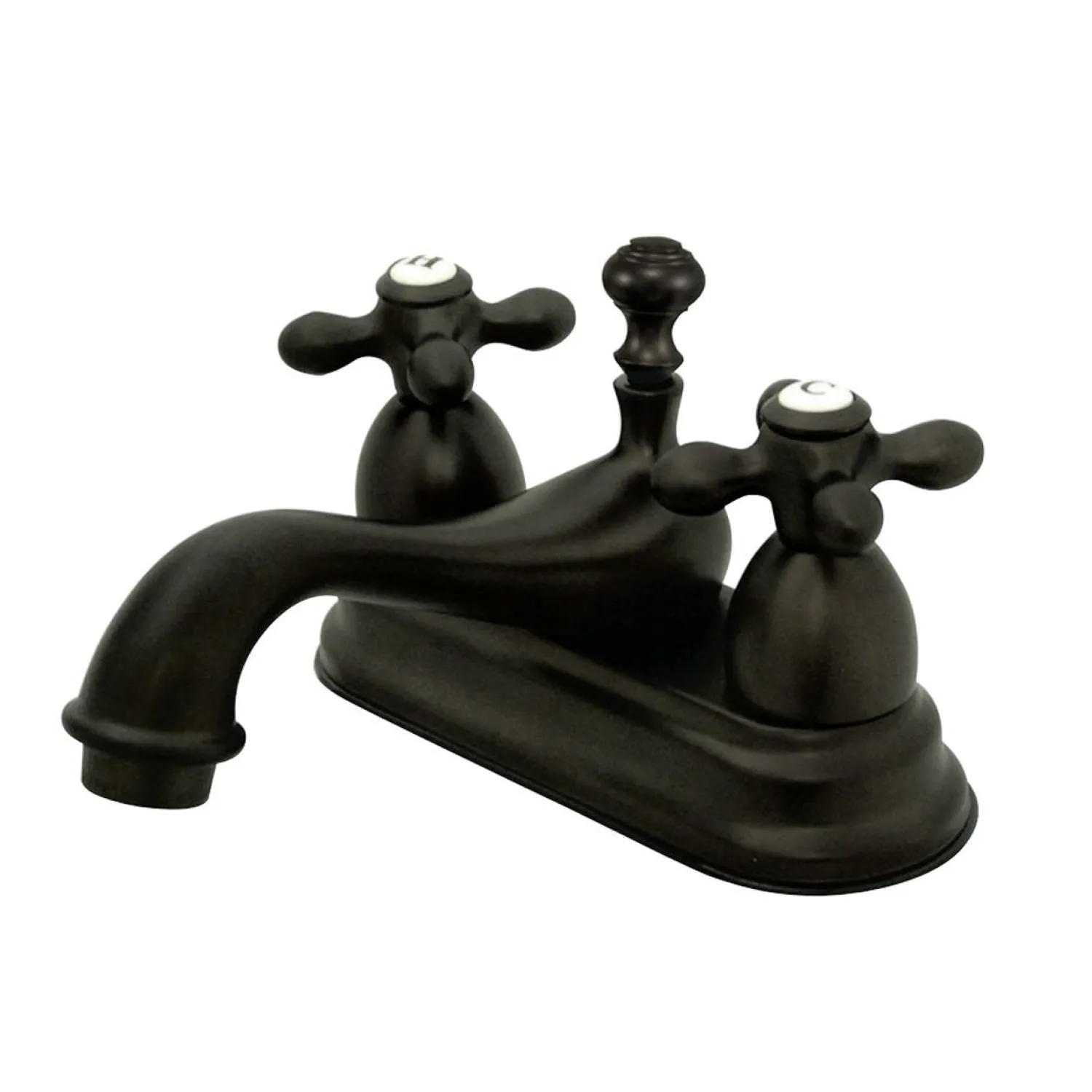 Restoration Cross-Handle 4-Inch Centerset Bathroom Faucet 4" Center Set