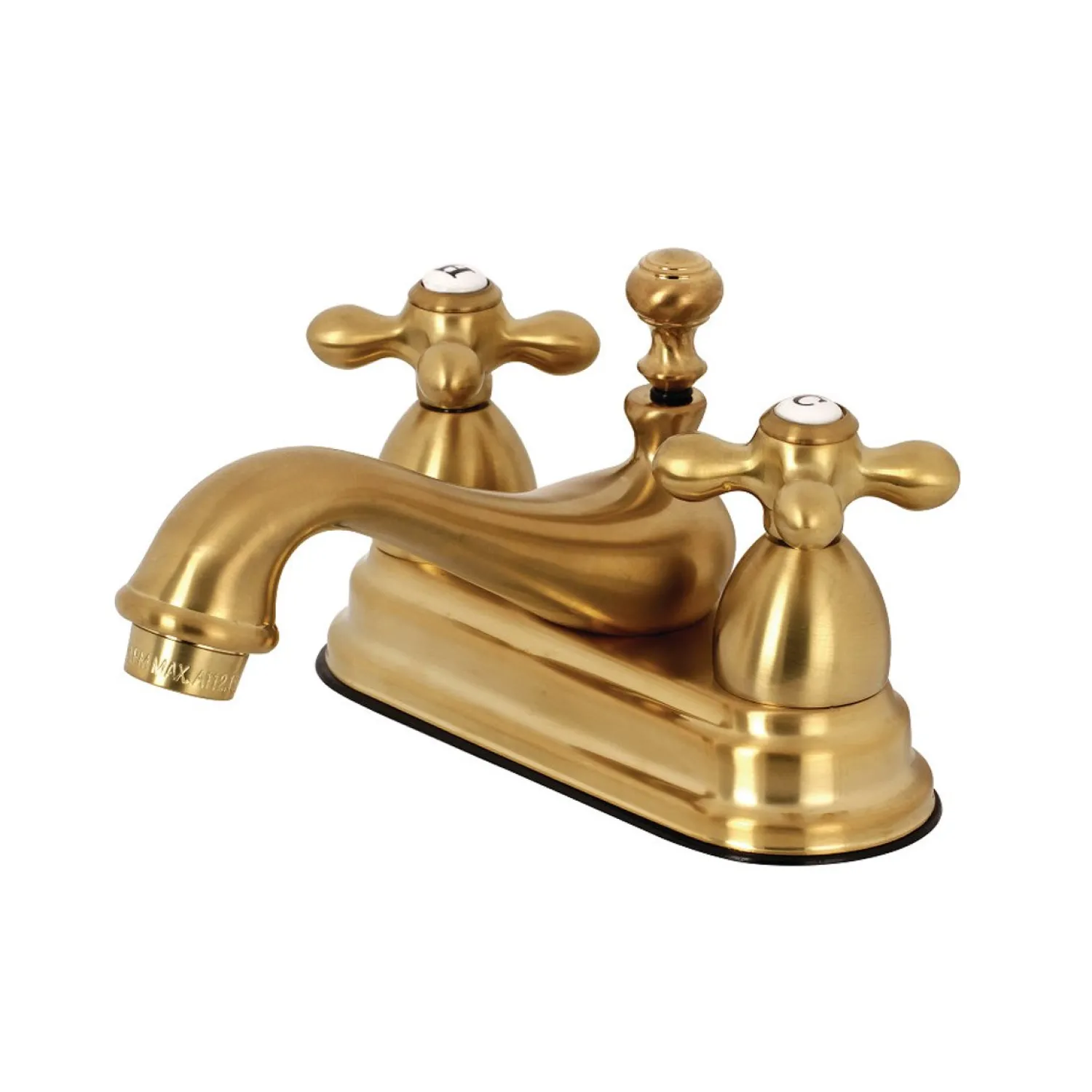 Restoration Cross-Handle 4-Inch Centerset Bathroom Faucet 4" Center Set