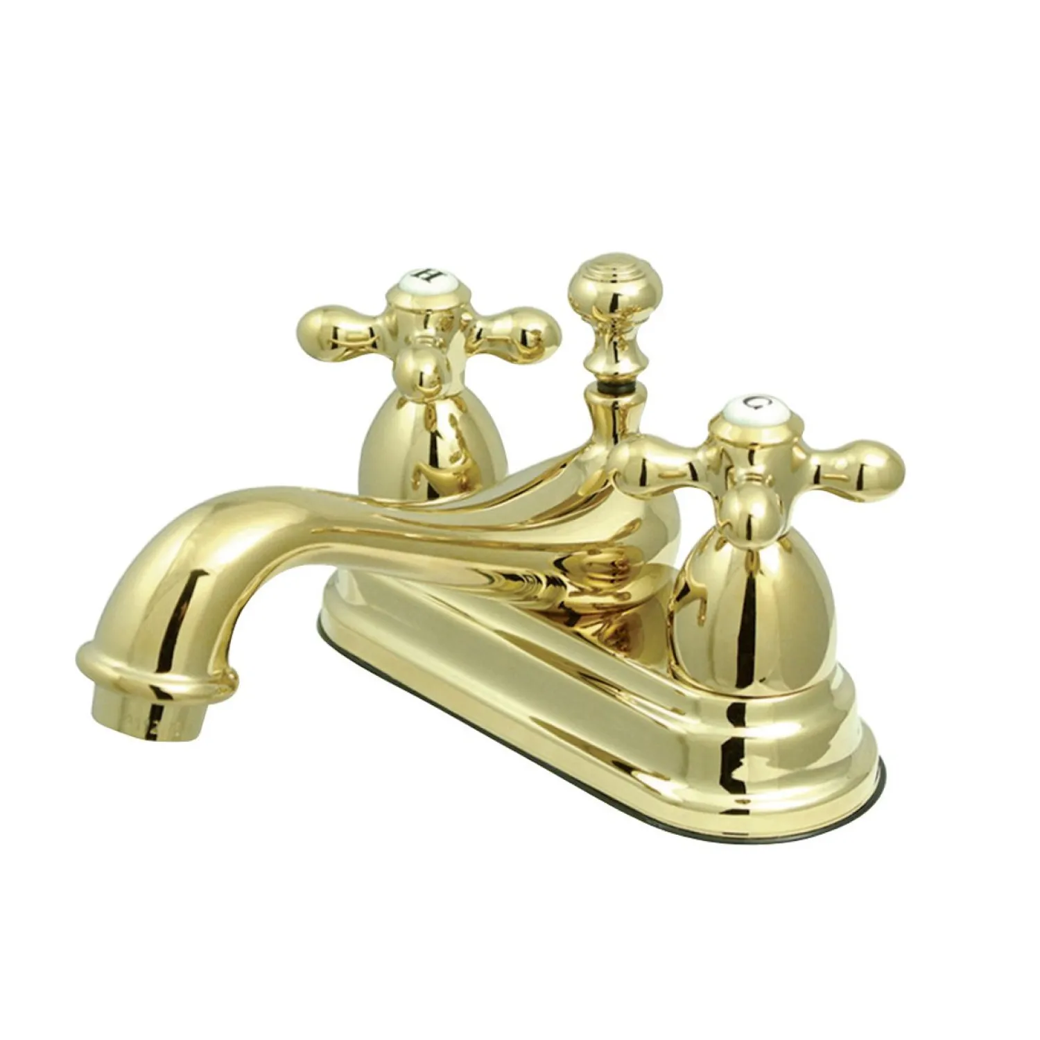 Restoration Cross-Handle 4-Inch Centerset Bathroom Faucet 4" Center Set