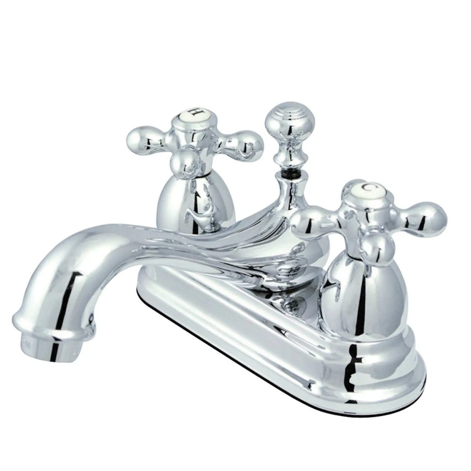 Restoration Cross-Handle 4-Inch Centerset Bathroom Faucet 4" Center Set