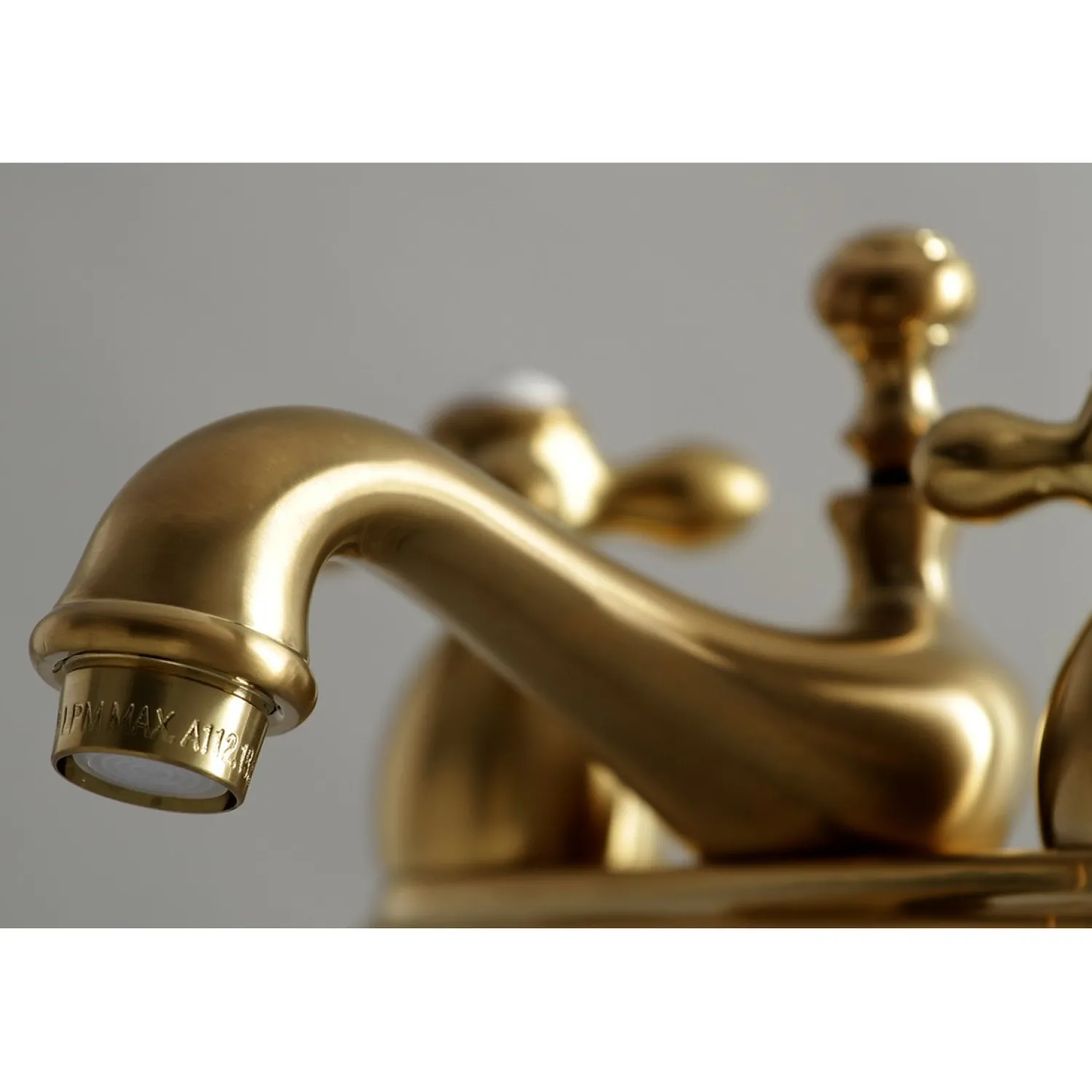 Restoration Cross-Handle 4-Inch Centerset Bathroom Faucet 4" Center Set