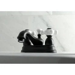 Online Restoration Deck Mount 2-Handle 4-Inch Centerset Bathroom Faucet 4" Center Set