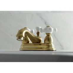Online Restoration Deck Mount 2-Handle 4-Inch Centerset Bathroom Faucet 4