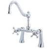 Outlet Restoration Deck Mount Clawfoot Tub Filler in Polished Chrome Tub Faucets