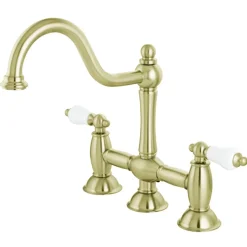 Online Restoration 2-Handle Kitchen Bridge Faucet Bridge Faucets