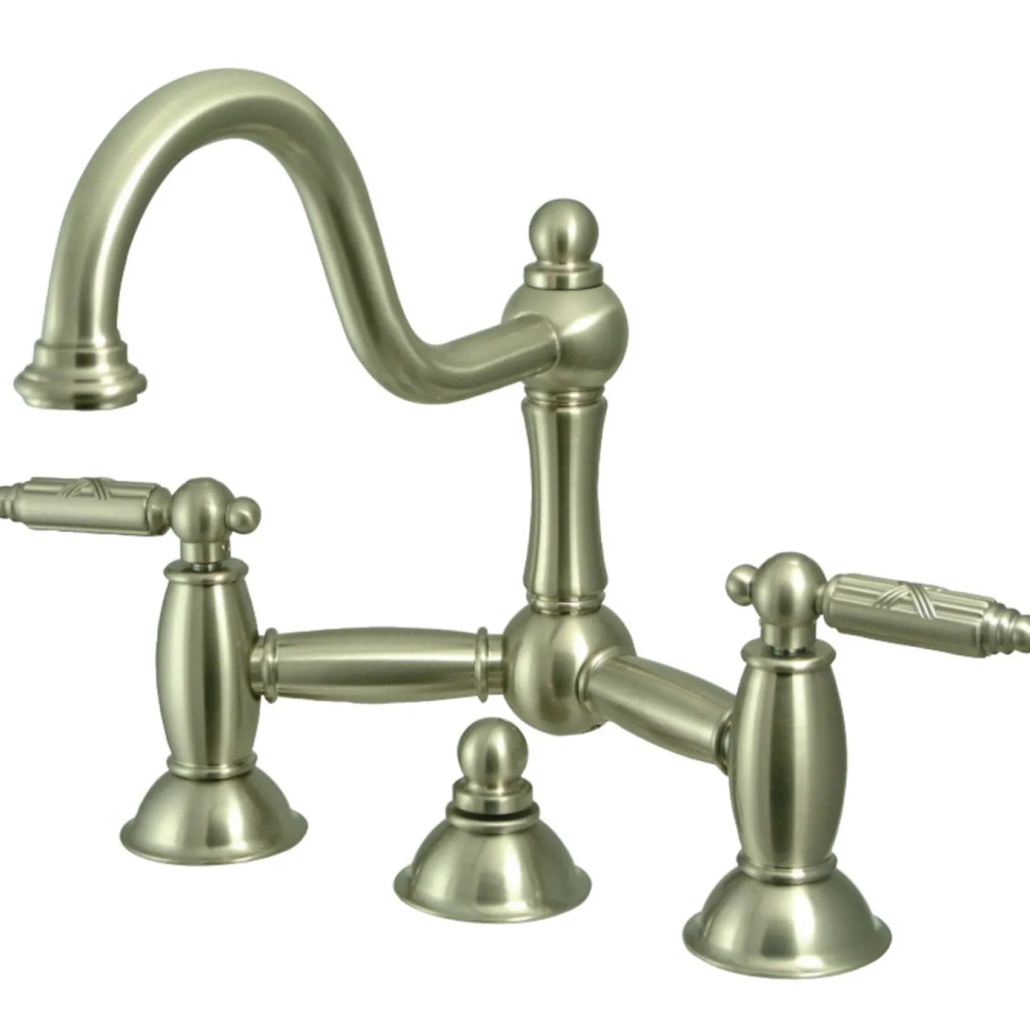 Clearance Restoration 2-Handle Bathroom Bridge Faucet 8" Widespread