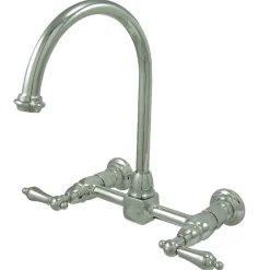 Online Restoration 8-Inch Centerset Wall Mount Kitchen Faucet Wall Mounted Kitchen Faucets