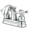 Hot Restoration 4-Inch centerset Lavatory Faucet with Metal Cross Handles 4" Center Set