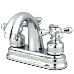 Hot Restoration 4-Inch centerset Lavatory Faucet with Metal Cross Handles 4" Center Set
