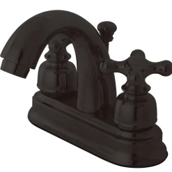 Hot Restoration 4-Inch centerset Lavatory Faucet with Metal Cross Handles 4" Center Set