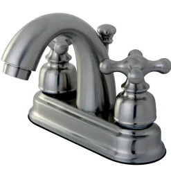 Hot Restoration 4-Inch centerset Lavatory Faucet with Metal Cross Handles 4