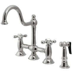 Sale Restoration Kitchen Bridge Faucet with Brass Sprayer Bridge Faucets