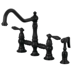 Online Restoration Kitchen Faucet with Side Sprayer Faucets With Side Spray|Bridge Faucets