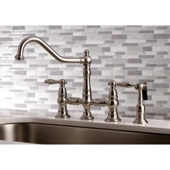 Online Restoration Kitchen Faucet with Side Sprayer Faucets With Side Spray|Bridge Faucets