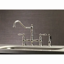 Online Restoration Kitchen Faucet with Side Sprayer Faucets With Side Spray|Bridge Faucets