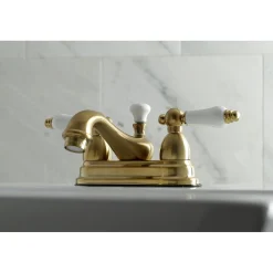 Discount Restoration Lever-Handle 4-Inch Centerset Bathroom Faucet 4