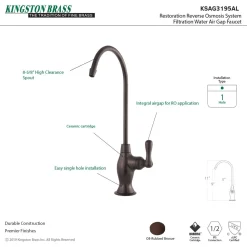 Best Restoration Reverse Osmosis System Filtration Water Air Gap Faucet Single Hole