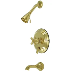Discount Restoration Single Handle Polished Brass Tub and Shower Faucet Tub & Shower Sets