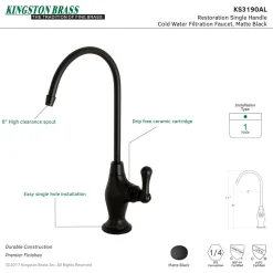 Hot Restoration Single-Handle Water Filtration Faucet Single Hole