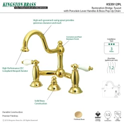 Best Restoration Two-Handle Bathroom Bridge Faucet 8