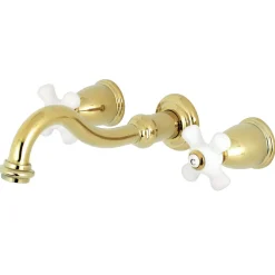 Sale Restoration Two Handles 3-Hole Wall Mount Roman Tub Faucet Tub Faucets