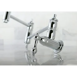 New Restoration Wall Mount Pot Filler Kitchen Faucet Wall Mounted Kitchen Faucets|Single Hole
