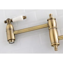 Clearance Restoration Wall Mount Single Hole Pot Filler Kitchen Faucet Wall Mounted Kitchen Faucets|Single Hole