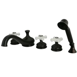 Hot Roman 3-Cross Handles Tub Faucet Tub Faucets