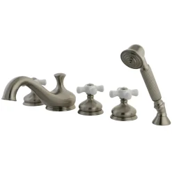 Hot Roman 3-Cross Handles Tub Faucet Tub Faucets