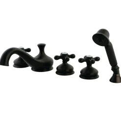Outlet Roman 5-Hole Tub Filler with Hand Shower Tub & Shower Sets|Tub Faucets
