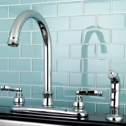 Outlet Royale Centerset Kitchen Faucet Faucets With Side Spray