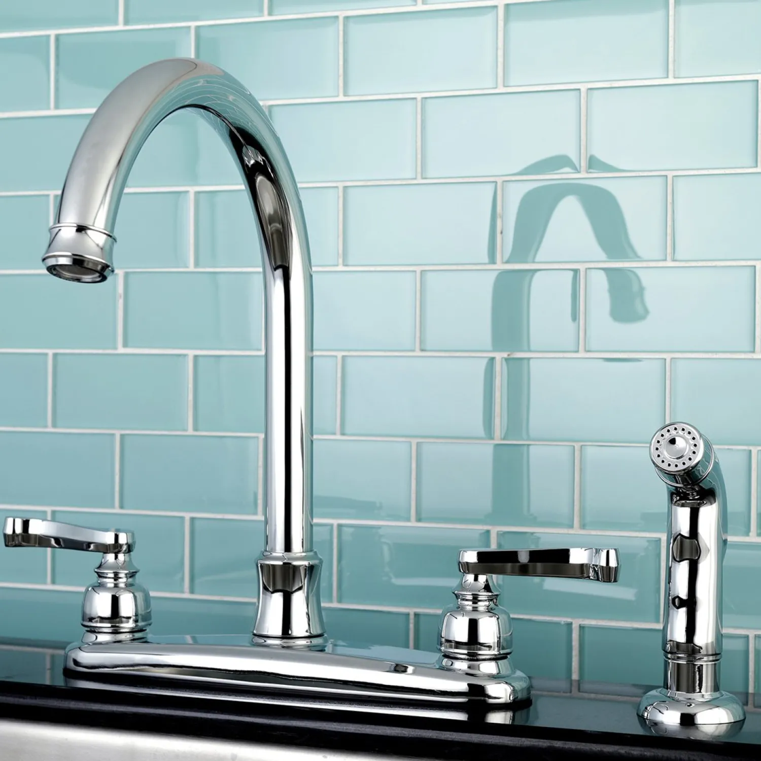Outlet Royale Centerset Kitchen Faucet Faucets With Side Spray