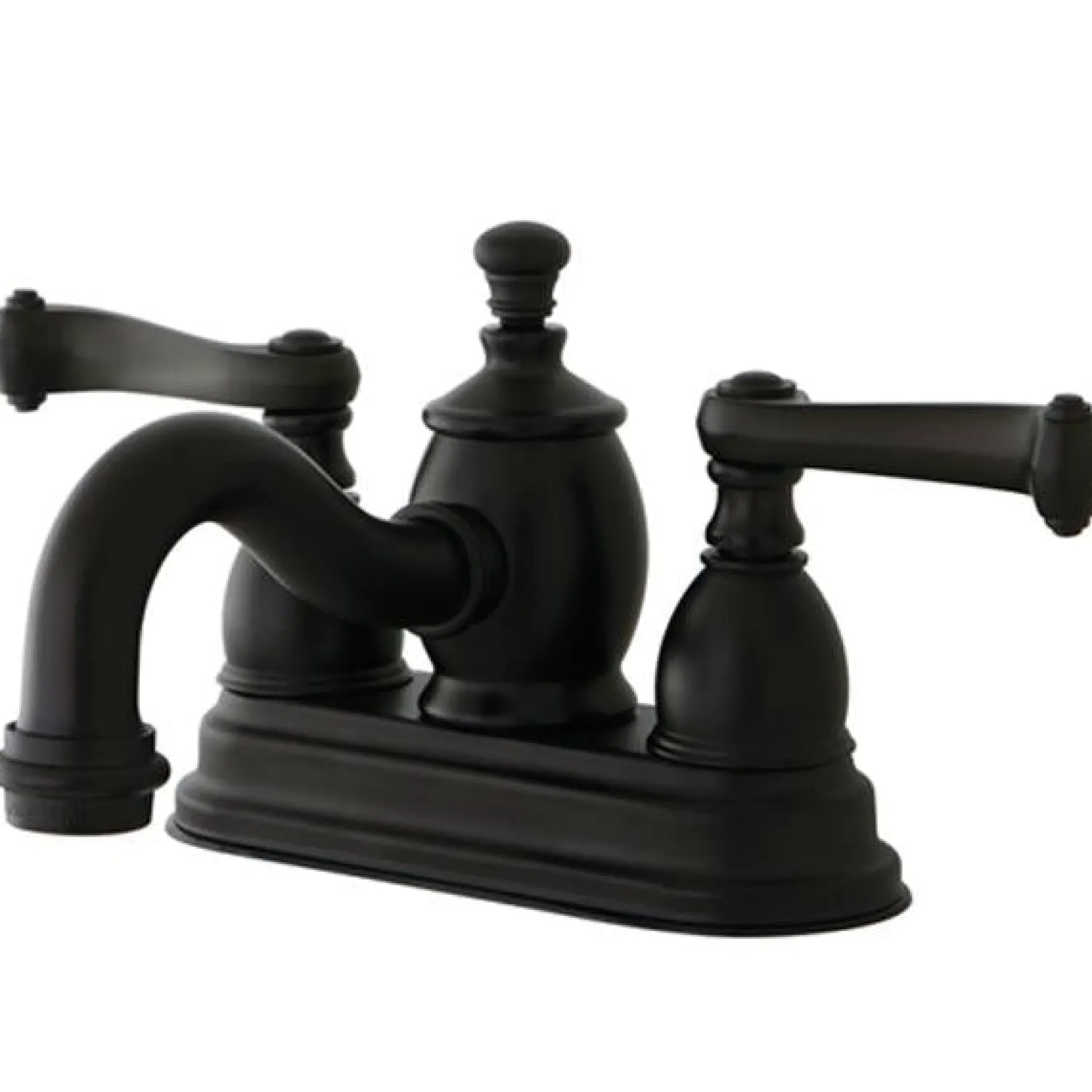 Online Royale 4" Centerset Lavatory Faucet with Metal Lever Handle and Heritage Spout 4" Center Set