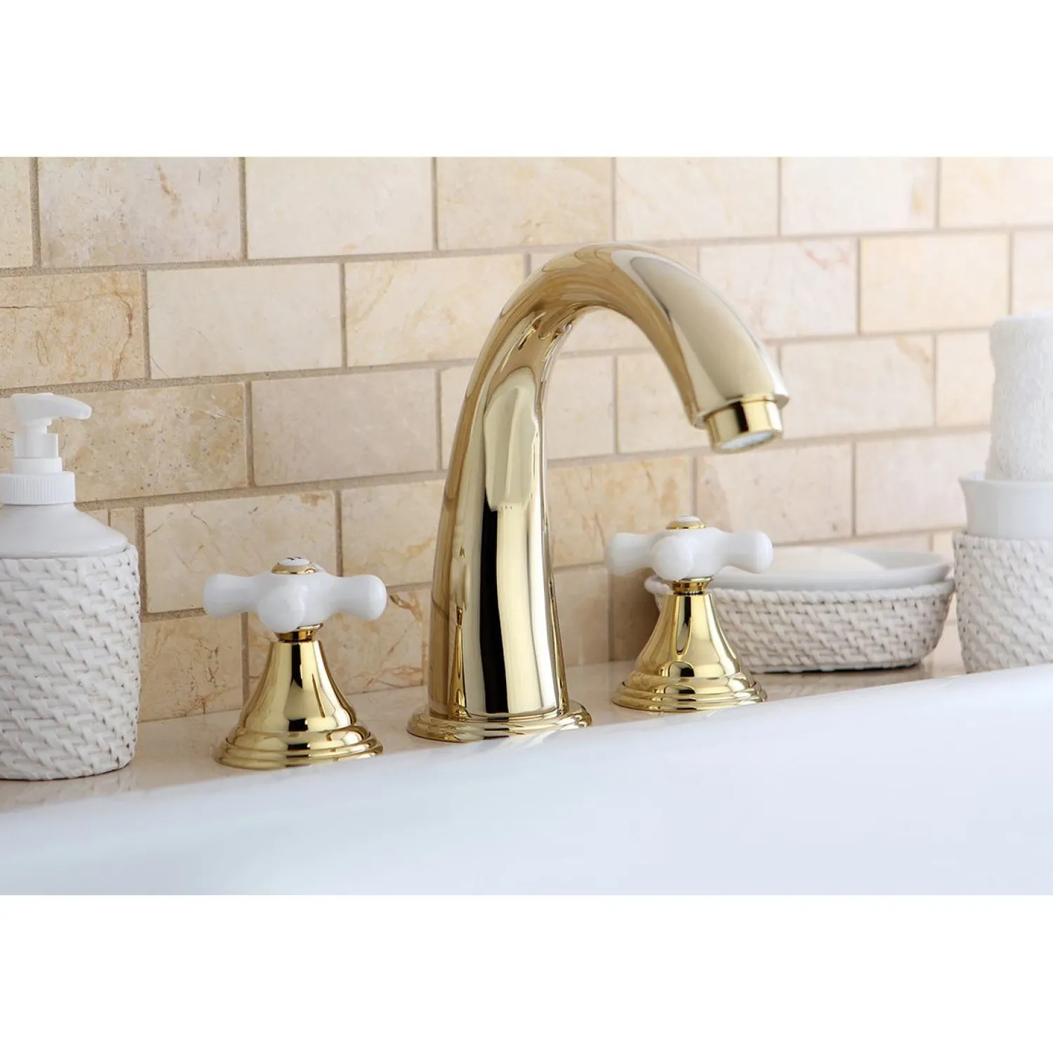 Clearance Royale Deck Mount 3-Hole Roman Tub Filler Tub Faucets