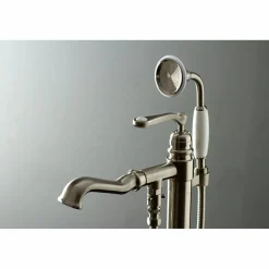 Discount Royale Single Handle Freestanding Roman Tub Faucet with Hand Shower Free Standing Tub Fillers|Tub Faucets