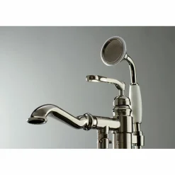 Discount Royale Single Handle Freestanding Roman Tub Faucet with Hand Shower Free Standing Tub Fillers|Tub Faucets