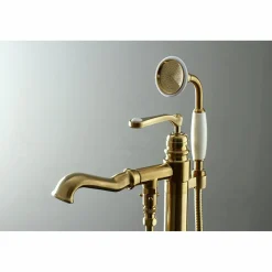 Discount Royale Single Handle Freestanding Roman Tub Faucet with Hand Shower Free Standing Tub Fillers|Tub Faucets