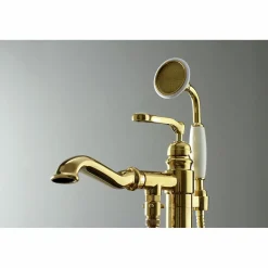 Discount Royale Single Handle Freestanding Roman Tub Faucet with Hand Shower Free Standing Tub Fillers|Tub Faucets