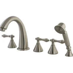 Clearance Royale Three Handle Roman Tub Filler with Hand Shower Tub Faucets