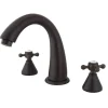 Online Royale Two Handle 8" to 16" Widespread Solid Brass Roman Tub Filler Tub Faucets