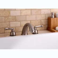 Sale Royale Two Handle Roman Tub Filler in Satin Nickel Tub Faucets