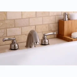 Sale Royale Two Handle Roman Tub Filler in Satin Nickel Tub Faucets
