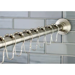 Clearance SCC271X-P Adjustable Shower Rod and Shower Ring Set Shower Curtain Rods